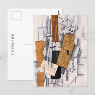 Violin and Sheet Music Georges Braque Postcard
