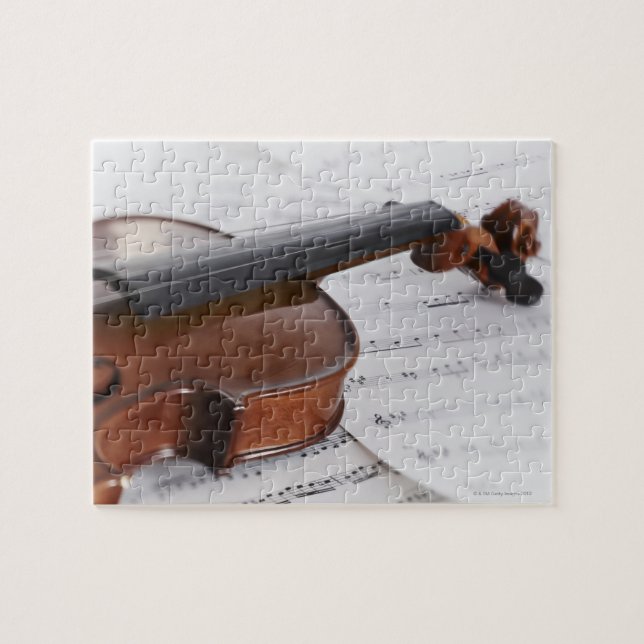 Violin and sheet music jigsaw puzzle (Horizontal)