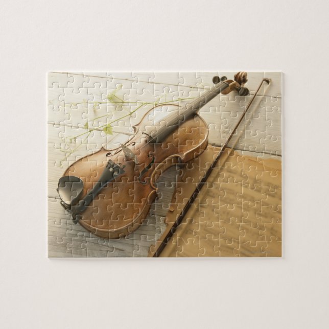 Violin and Sheet Music Jigsaw Puzzle (Horizontal)