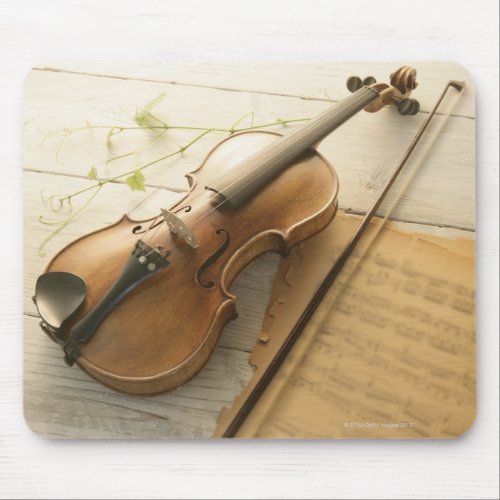 Violin and Sheet Music Mouse Pad
