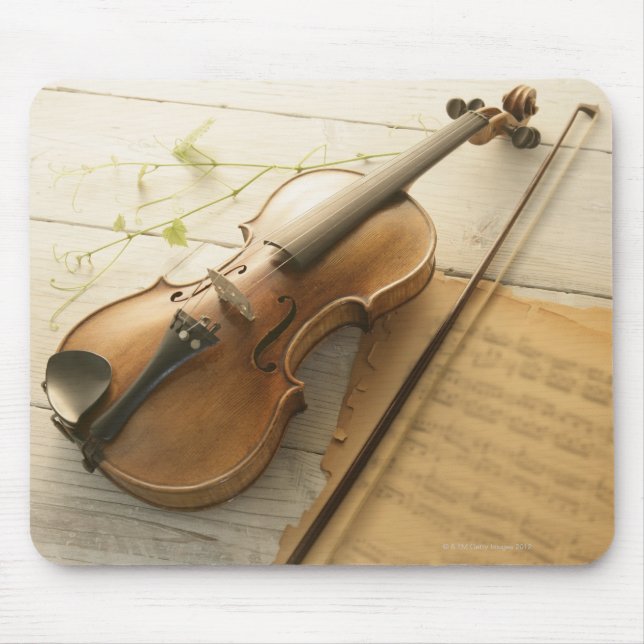 Violin and Sheet Music Mouse Pad (Front)