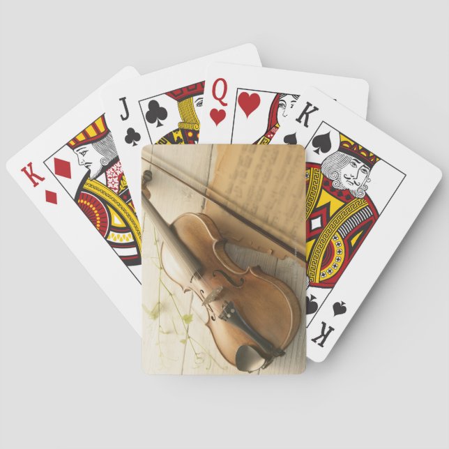 Violin and Sheet Music Poker Cards (Back)
