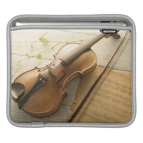 Violin and Sheet Music Sleeve For iPads
