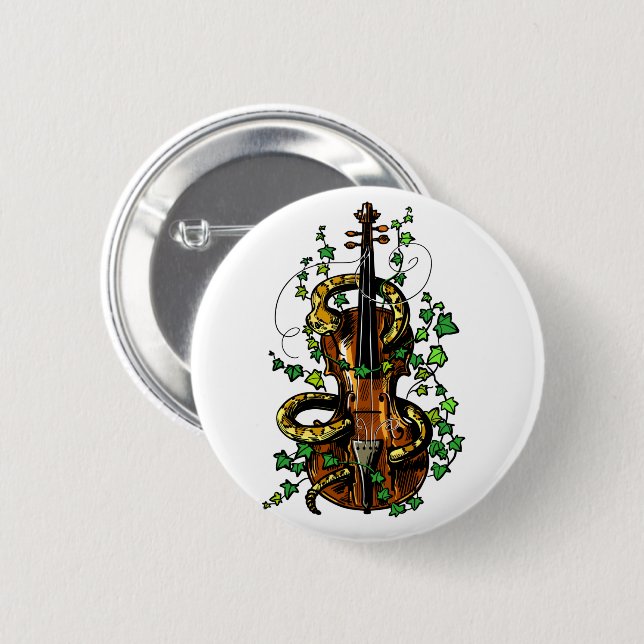 Violin and snake button (Front & Back)
