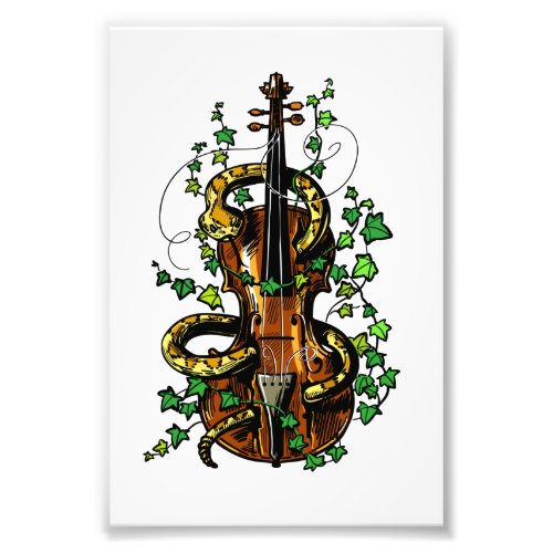 Violin and snake photo print