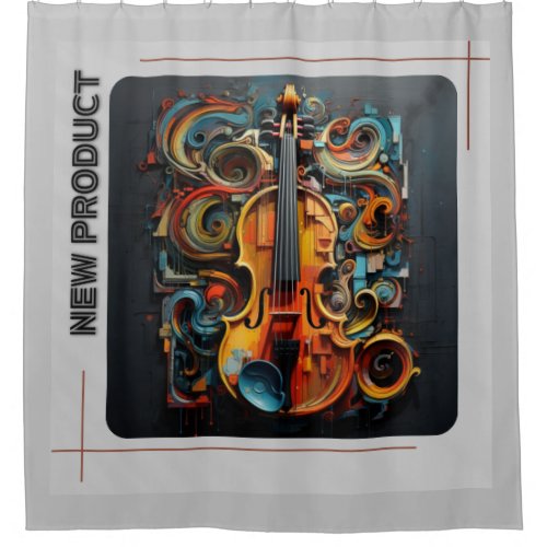 Violin Art Creation Shower Curtain
