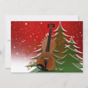 Violin at Christmas, Merry Christmas, Card