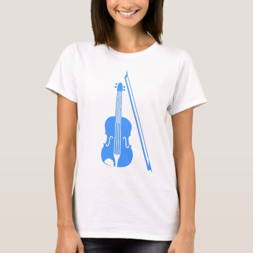 Violin _ Baby Blue T_Shirt