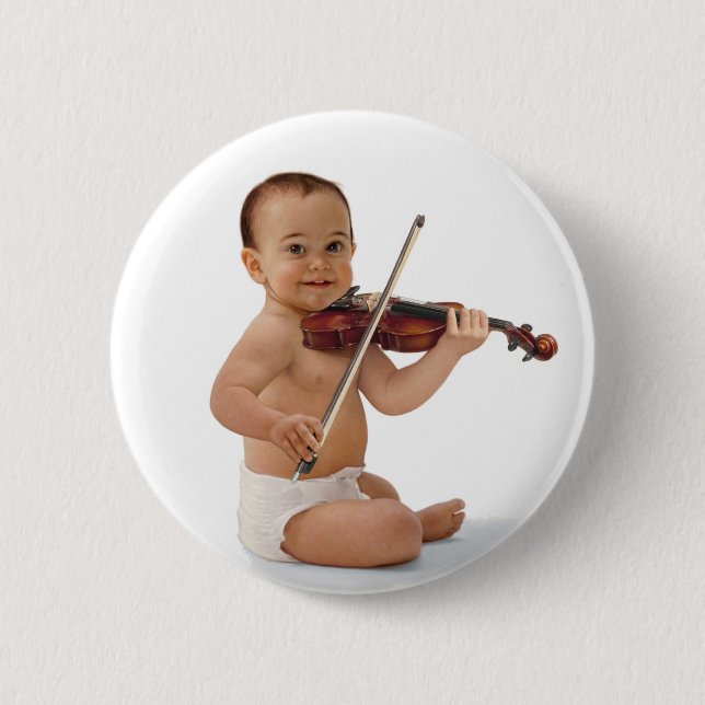 Violin Baby Pinback Button (Front)