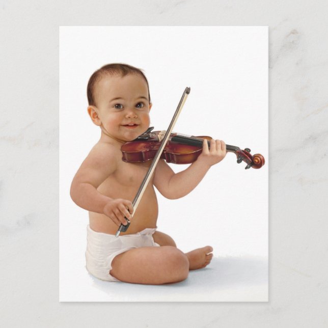 Violin Baby Postcard (Front)