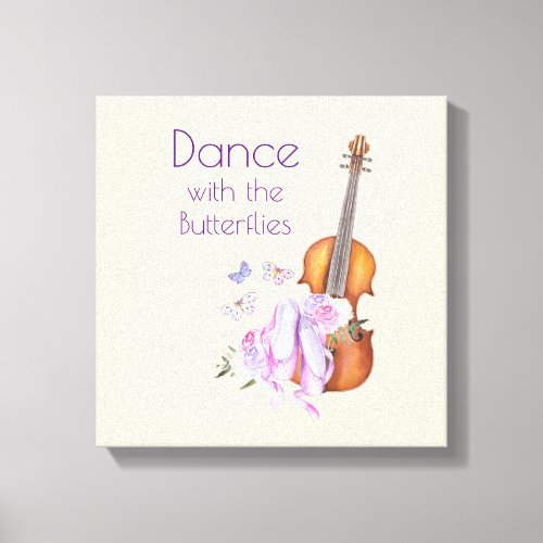 Violin  Ballet Shoes Inspirational Dance Canvas Print