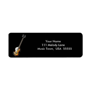 Violin Bass Guitar Address Label