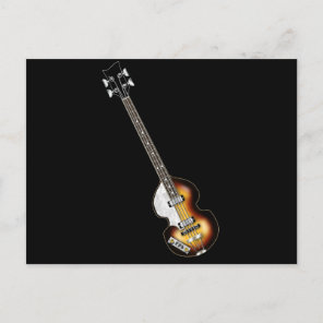 Violin Bass Guitar Postcard