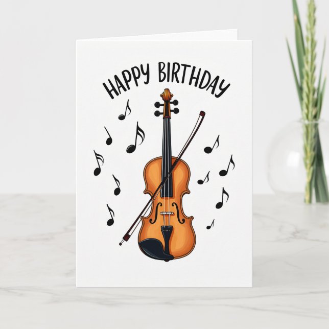 Violin Birthday Card (Front)