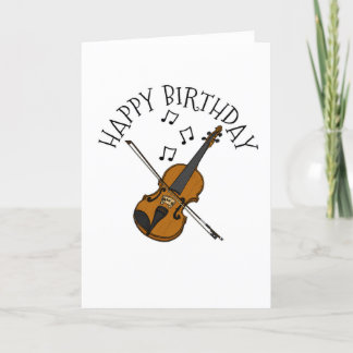 Violin Birthday Card Violinist String Musician