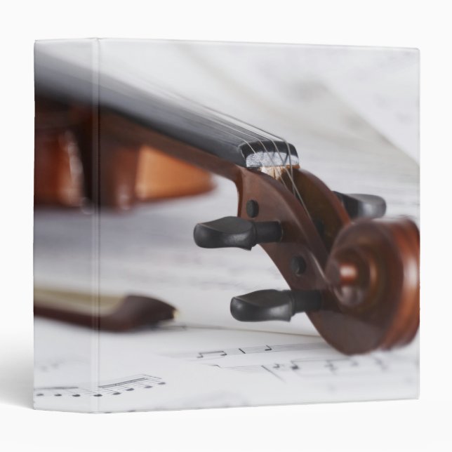 Violin Bow 3 Ring Binder (Front/Spine)
