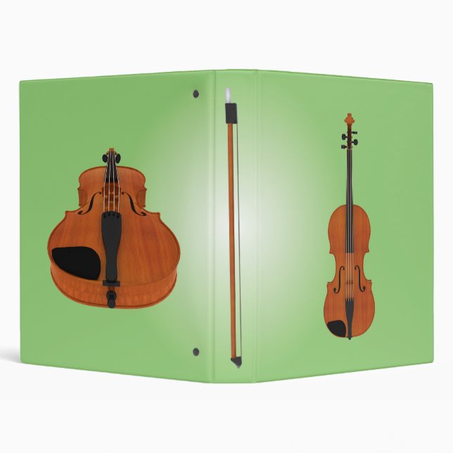 Violin & Bow: 3D Model: Custom Binder (Background)