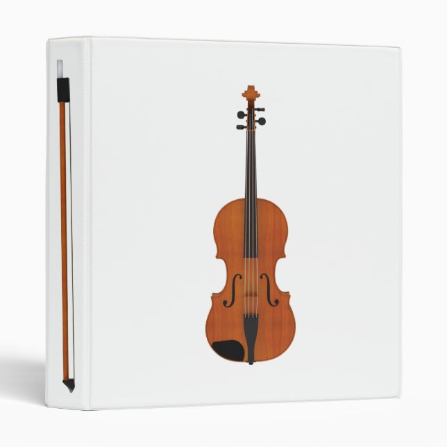 Violin & Bow: 3D Model: Custom Binder (Front/Spine)