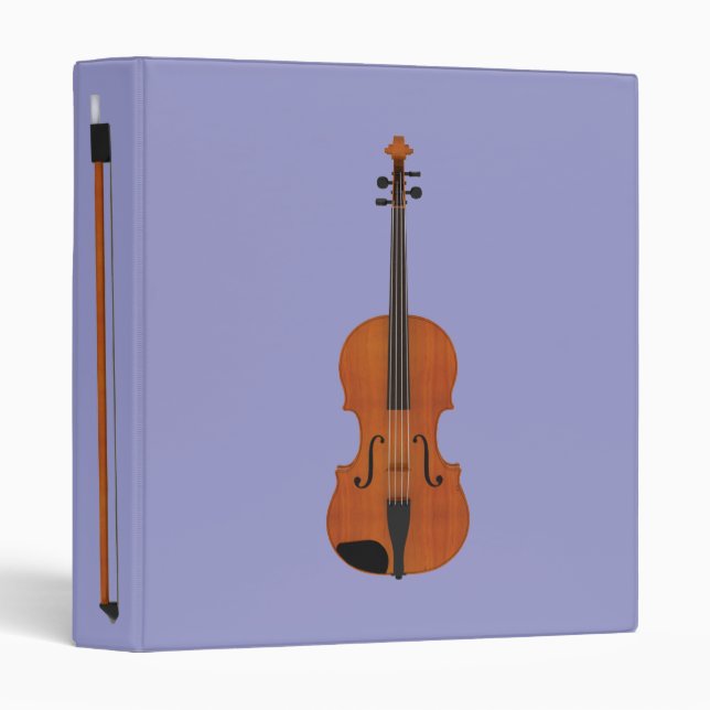 Violin & Bow: 3D Model: Custom Binder (Front/Spine)