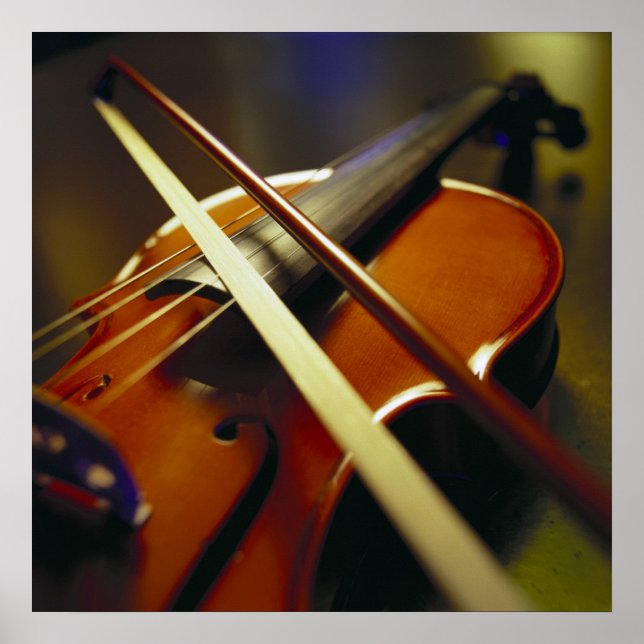 Violin & Bow Close-Up 1 Poster (Front)