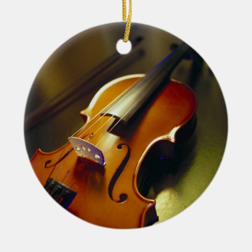 Violin  Bow Close_Up 2 Ceramic Ornament