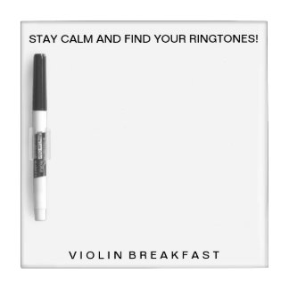 Violin Breakfast Dry Erase Board
