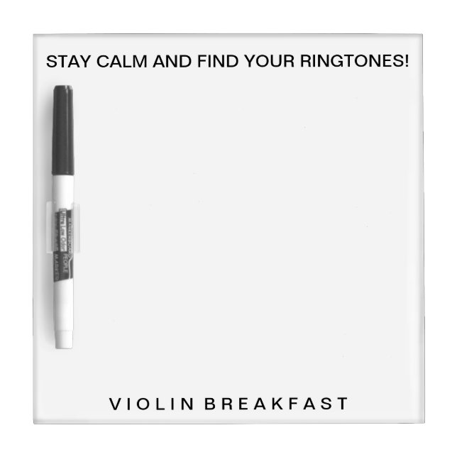 Violin Breakfast Dry Erase Board (Front)