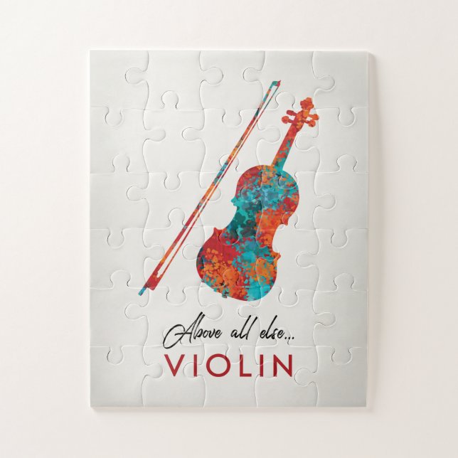Violin - Bright Colorful Music Jigsaw Puzzle (Vertical)