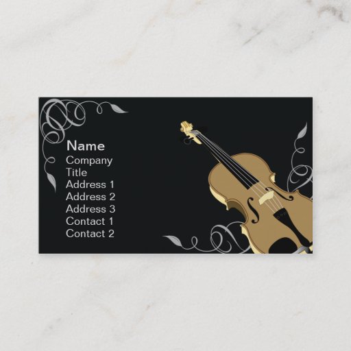 Customizable Violin - Business Business Card Template