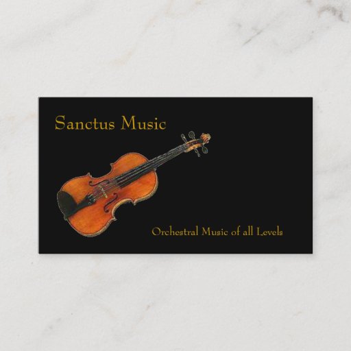 Customizable Violin Business Card