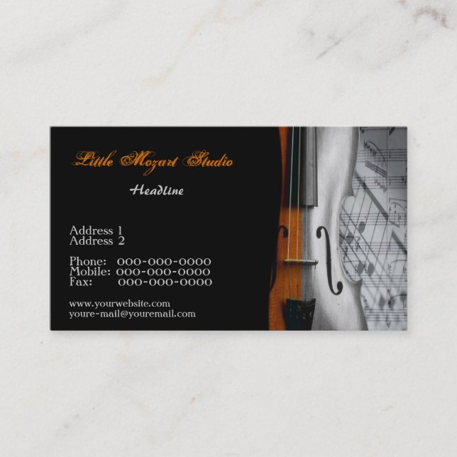 Violin Business Card (Front)