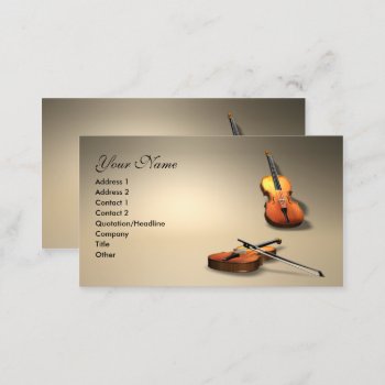 Violin Business Card by 3dbacks at Zazzle