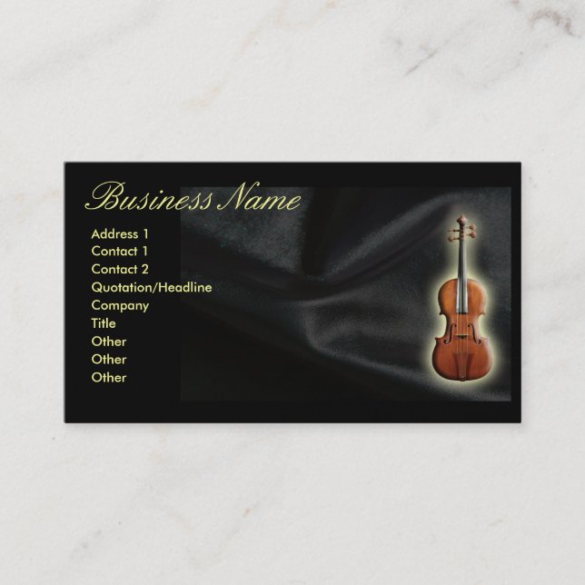 Violin Business Cards (Front)
