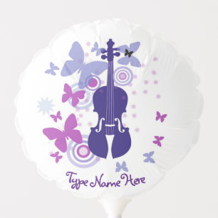 Violin Butterflies Balloon