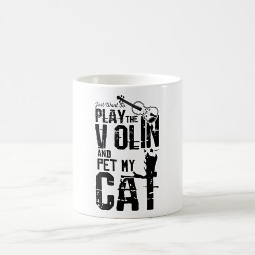 Violin Cat Coffee Mug