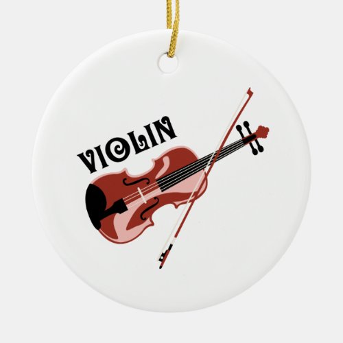Violin Ceramic Ornament