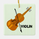 Violin Ceramic Ornament