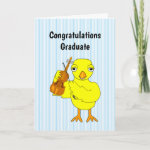 Violin Chick Graduation Card