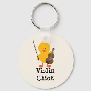 Violin Chick Keychain