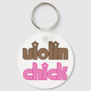 Violin Chick Keychain