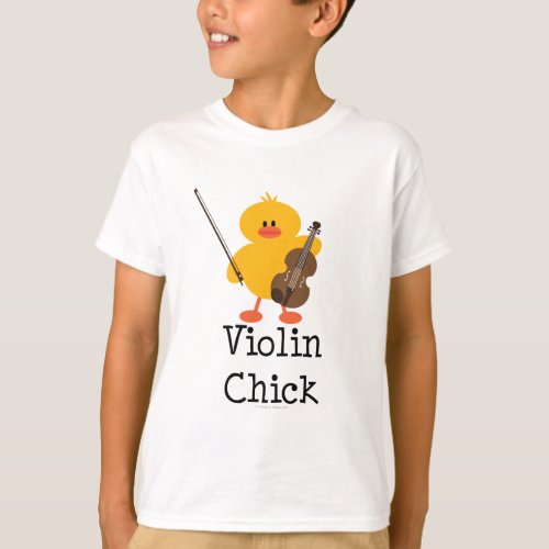 Violin Chick Kid T_shirt
