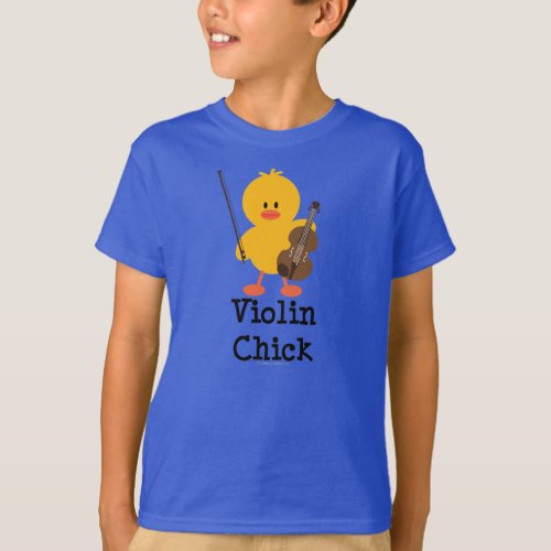 Violin Chick Kids Organic Tee Shirt