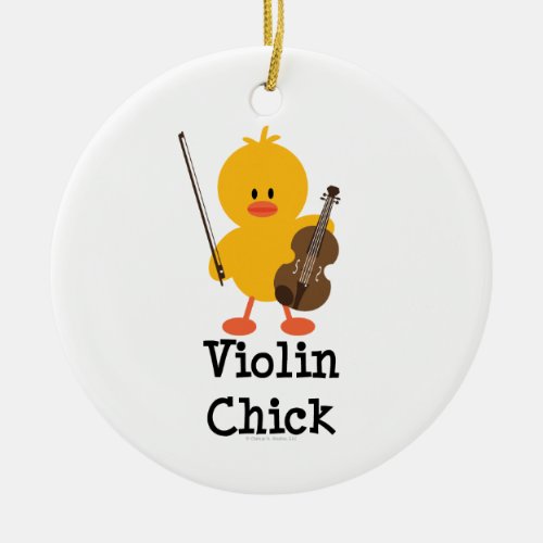 Violin Chick Ornament