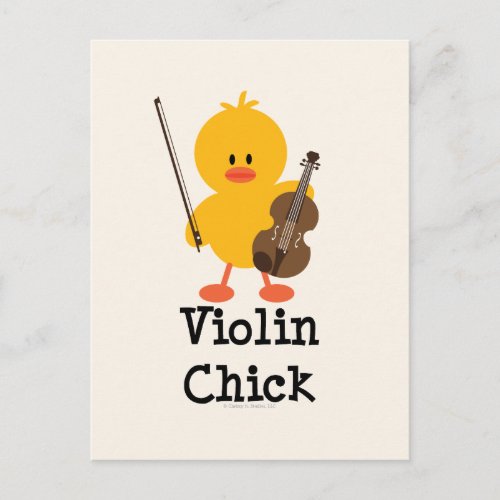 Violin Chick Postcard