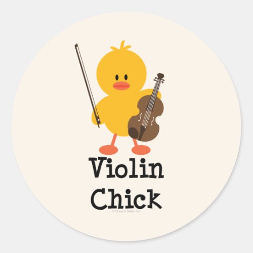 Violin Chick Stickers