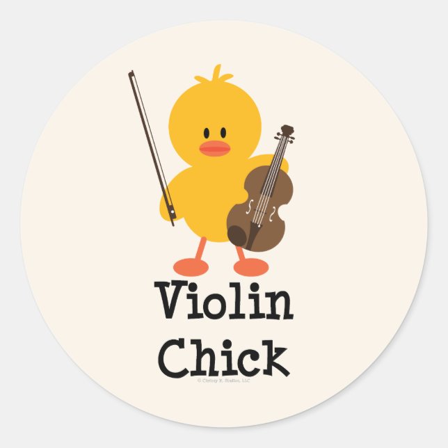 Violin Chick Stickers (Front)