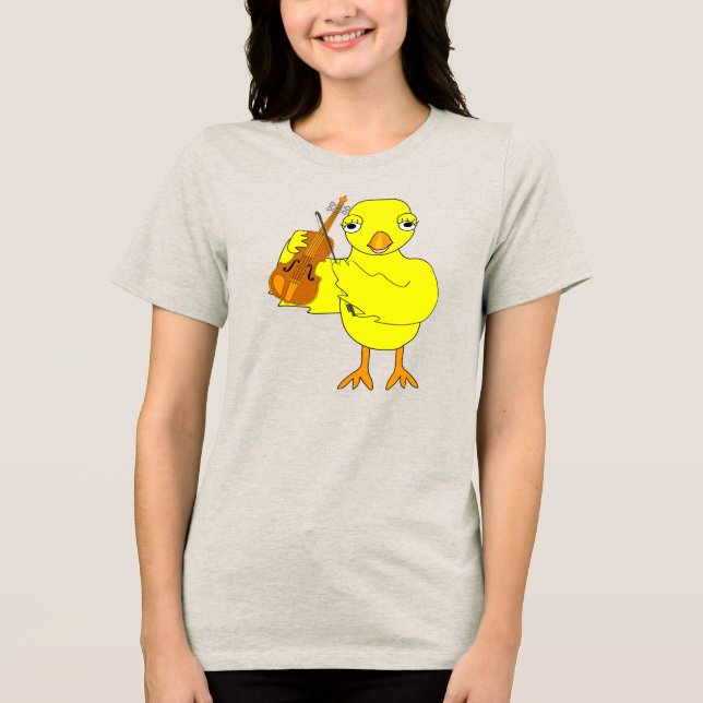 Violin Chick Tri-Blend Shirt (Front)