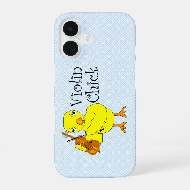 Violin ChickText Iphone Case (Back)