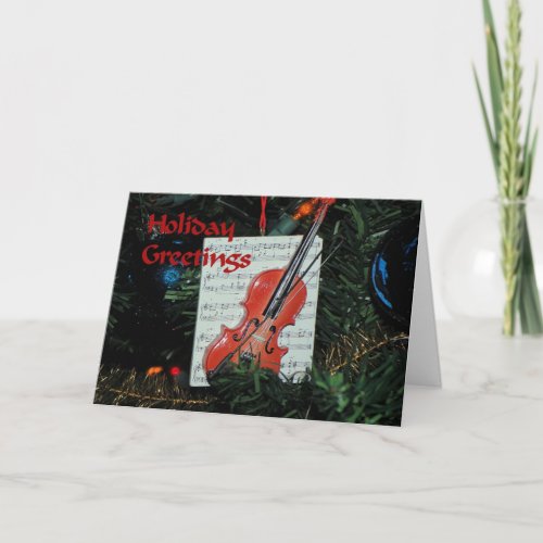 Violin Christmas Card
