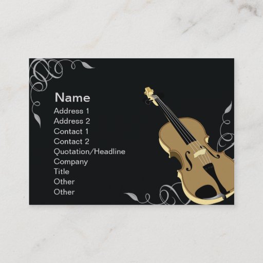 Customizable Violin - Chubby Business Card Templates